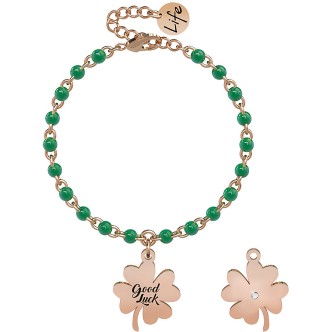 1 - Kidult four-leaf bracelet woman 731820 316L steel Nature collection