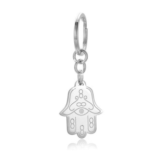 1 - Luca Barra PK202 keyring in stainless steel pendant with a fatima hand