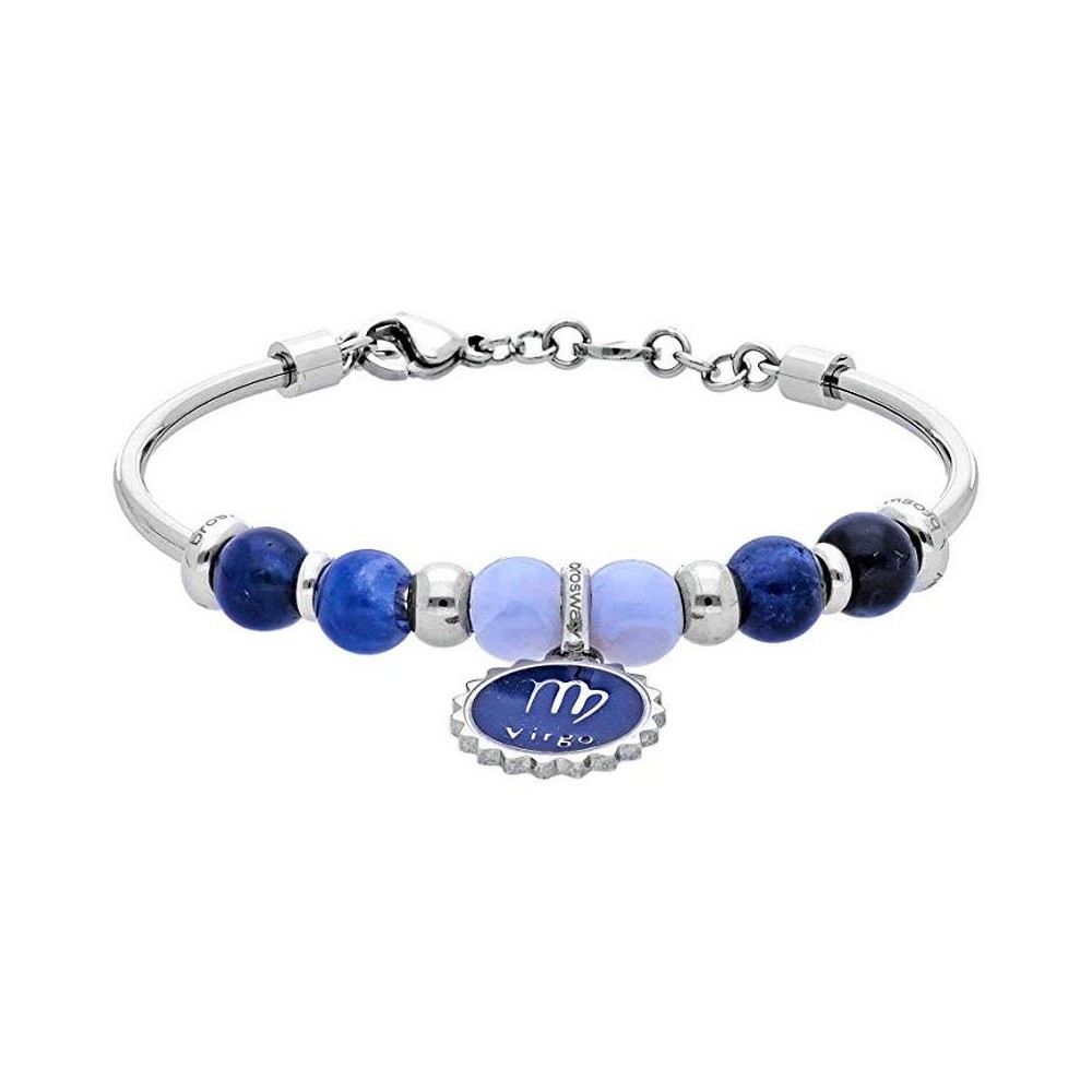 1 - Bracciale Brosway BTJMS685 componibile con Agata Blu, sodalite e Swarovski collezione Trés Jolie