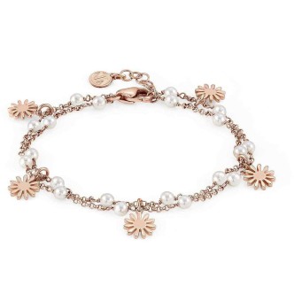 1 - Bracciale Nomination donna 027246/043 acciaio argento 925 ed oro rosa collezione Mon Amour