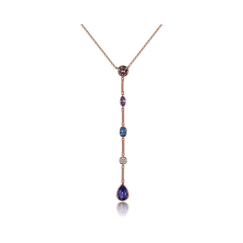 1 - Brosway BFF05 necklace in PVD Rose gold with stones and Swarovski crystals Affinity collection