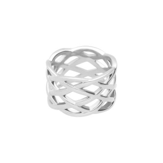 1 - Stroili woman ring 1668784 steel Lady Code collection