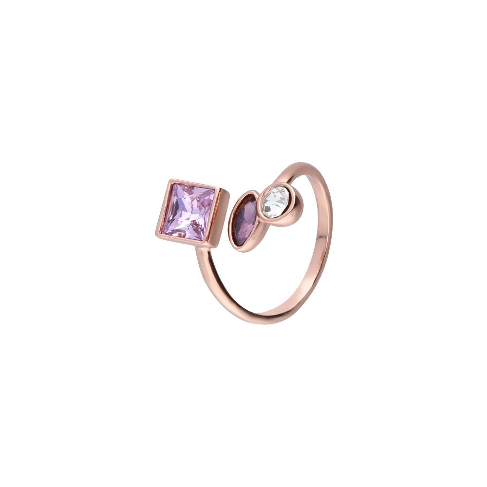 1 - Anello donna Stroili 1665783 metallo rosato collezione Violet