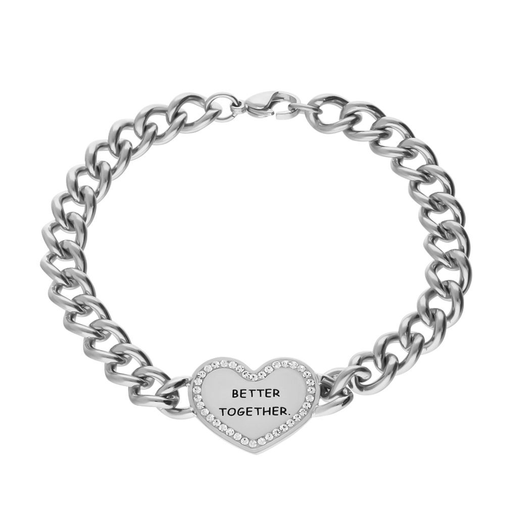 1 - Better Togheter Stroili bracelet woman 1666600 steel Lady Message collection