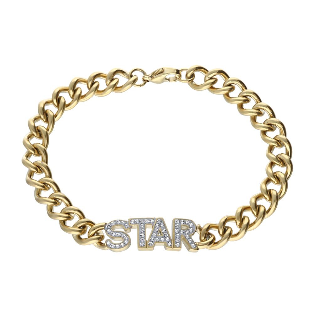 1 - Bracciale Star Stroili donna 1666597 acciaio collezione Lady Message