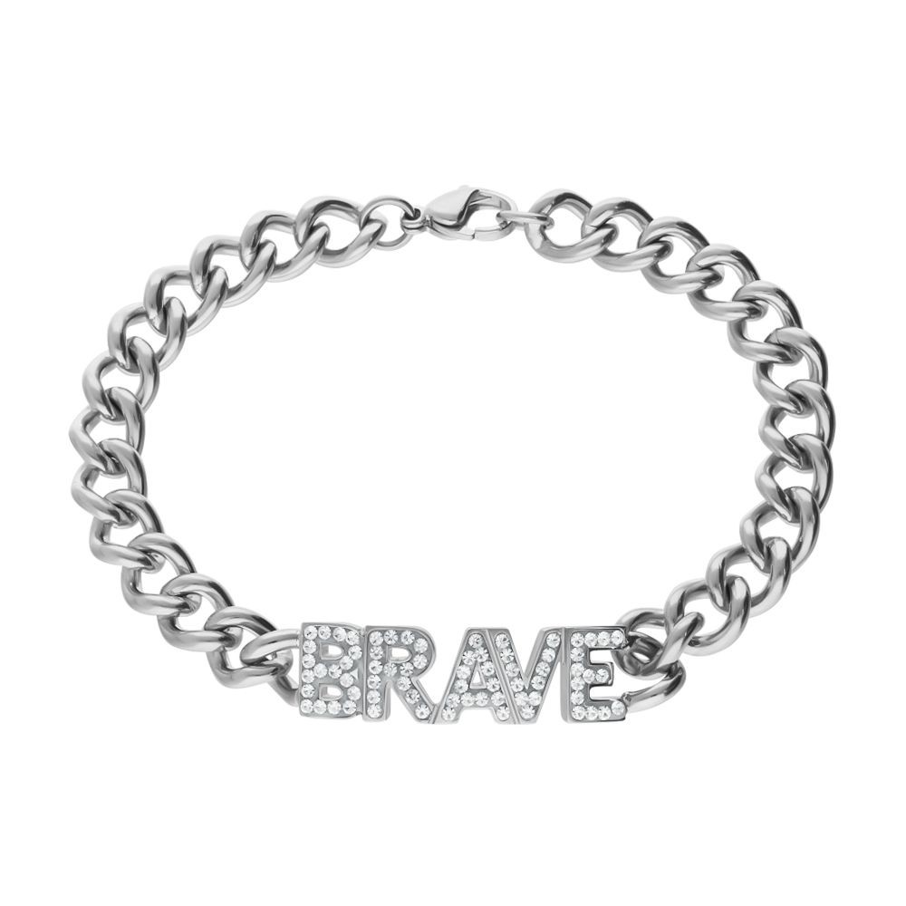 1 - Bracciale Brave Stroili donna 1666596 acciaio collezione Lady Message