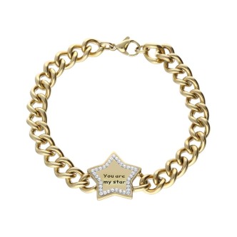 1 - Bracciale Star Stroili donna 1666598 acciaio collezione Lady Message