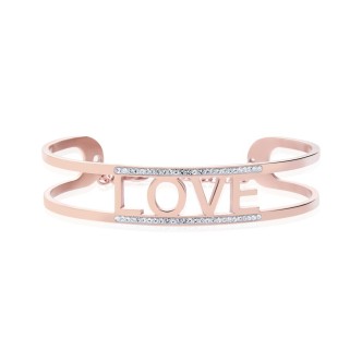 1 - Love Stroili bangle bracelet woman 1663114 steel Lady Message collection