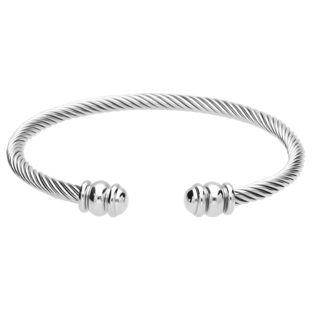 1 - Stroili woman bangle bracelet 1668797 steel Lady Code collection