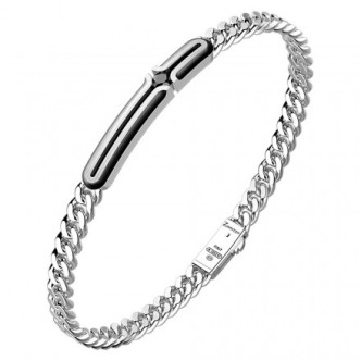 1 - Zancan man bracelet ESB087 925 silver with spinels Cosmopolitan collection