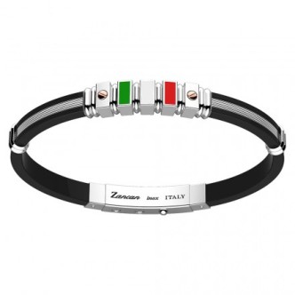 1 - Zancan ESB096R-NE men's bracelet Silver and gold Sporting collection