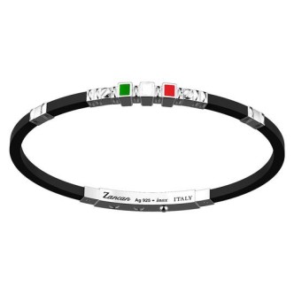 1 - Bracciale uomo Zancan ESB088-NE Argento 925 collezione Sporting