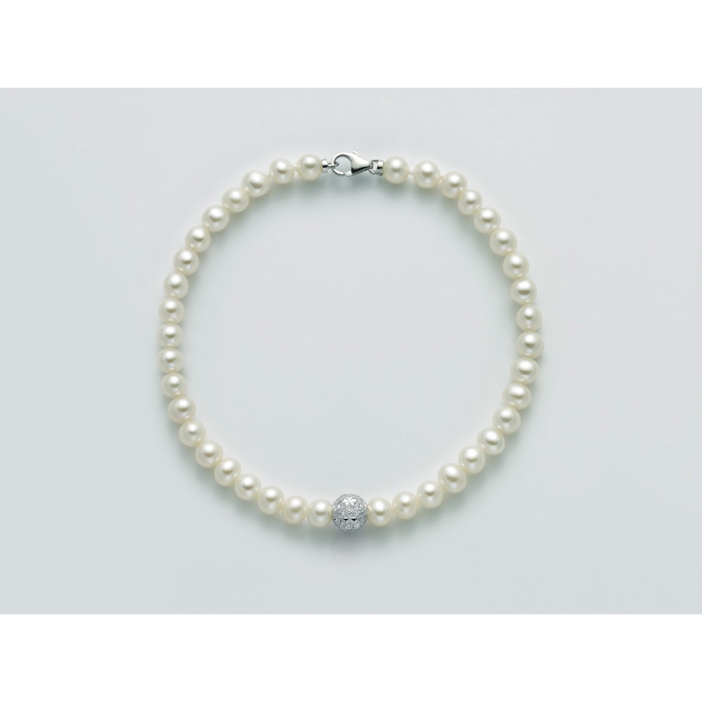 1 - Bracciale donna Miluna PBR3047 Oro 750/1000 con perle collezioni "Oro Brillante"