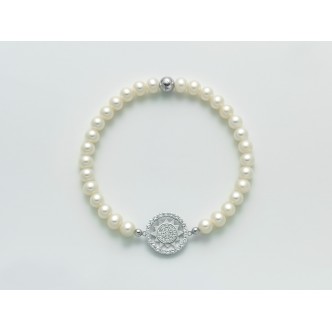 1 - Miluna sun bracelet PBR2984-TPZ 925 silver with pearls and topazes from the Natural Brio collection