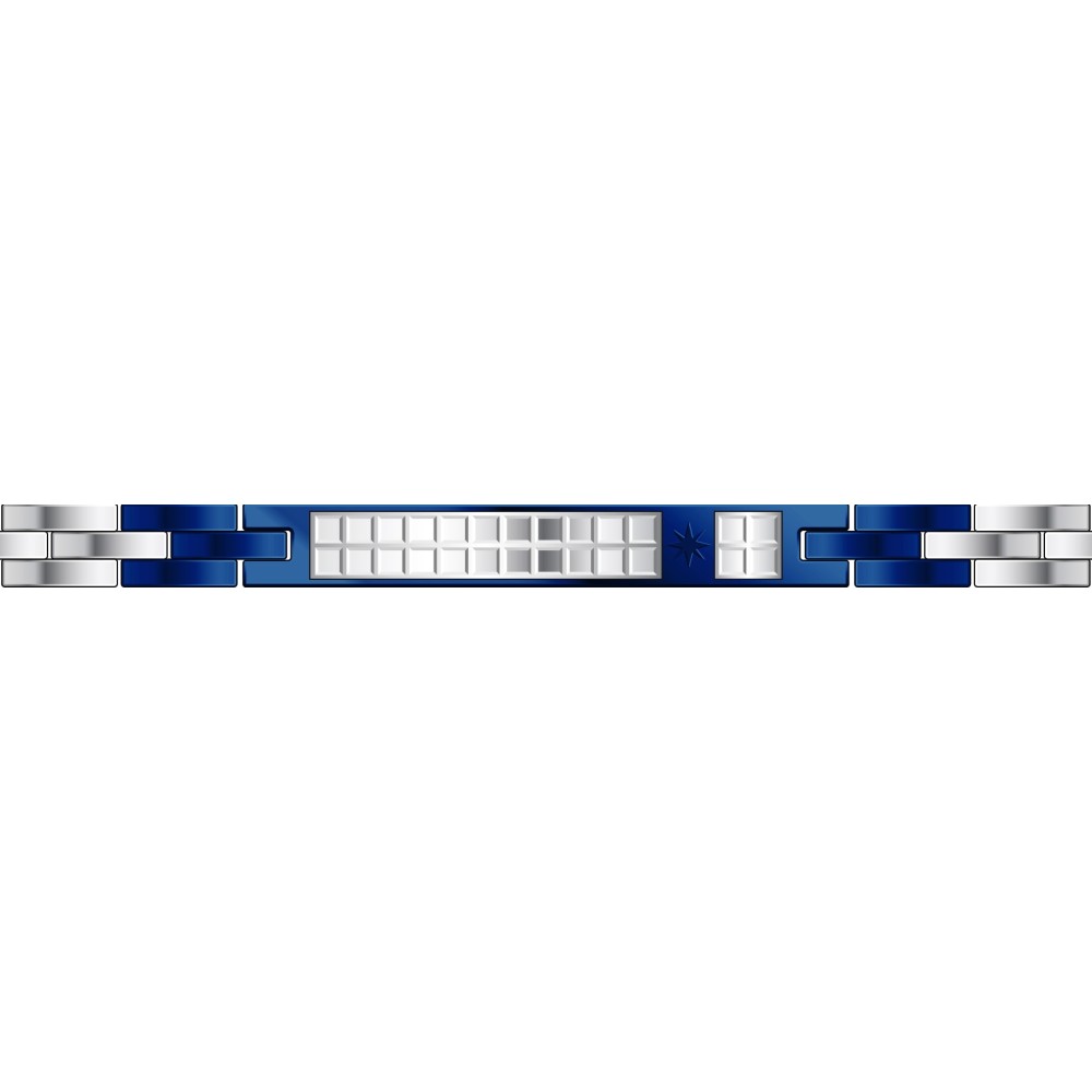 1 - Zancan EHB223 men's bracelet steel Hi Teck collection