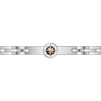 1 - Zancan EHB228 men's bracelet steel Hi Teck collection