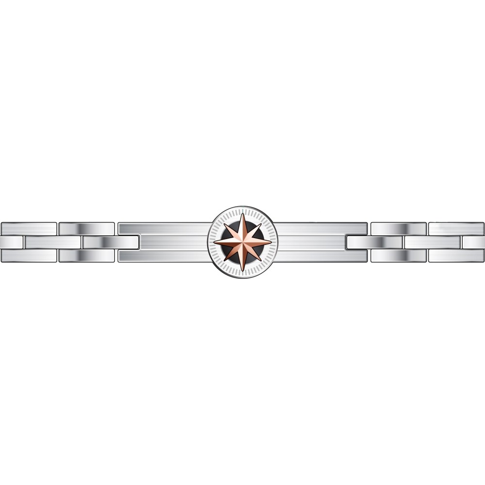 1 - Zancan EHB228 men's bracelet steel Hi Teck collection