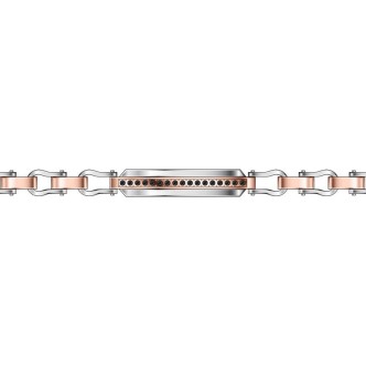 1 - Zancan EHB248 men's bracelet steel Hi Teck collection