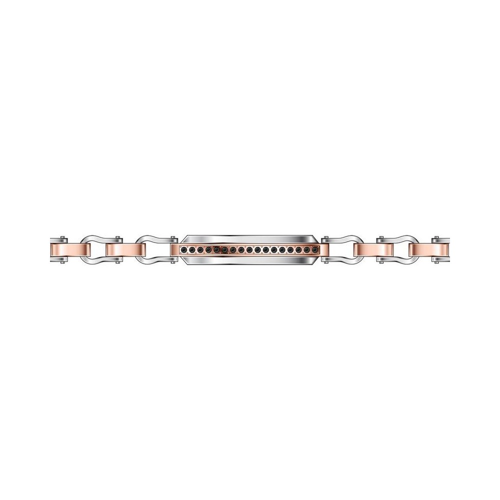 1 - Zancan EHB248 men's bracelet steel Hi Teck collection