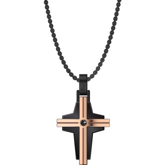 1 - Zancan cross necklace EHC163 steel Hi Teck collection