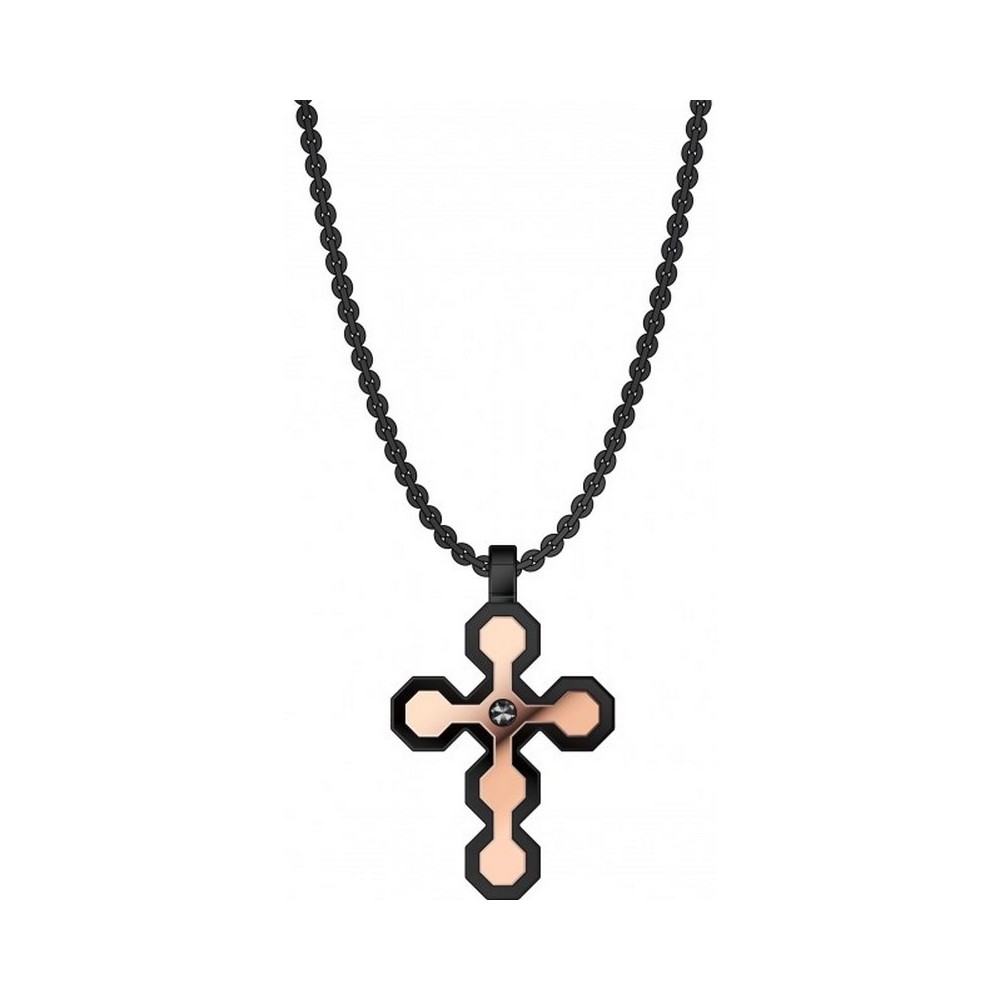 1 - Zancan cross necklace EHC169 steel Hi Teck collection