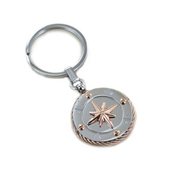 1 - Keychain wind rose man Zancan EHP065 steel Hi Teck collection