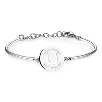 1 - BHK53 Brosway bracelet in steel with engraved horseshoe Chakra collection