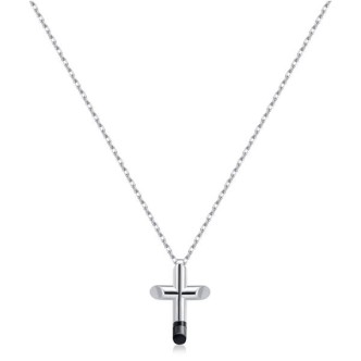 1 - Brosway cross man necklace BCS03 316L steel Celesta collection