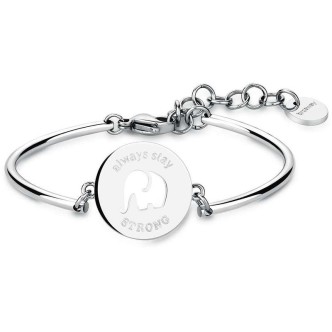 1 - BHK23 Brosway bracelet in stainless steel with engraved elephant Chakra collection