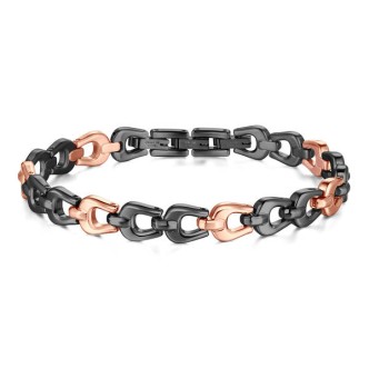 1 - Brosway man bracelet BOS16 316L steel and Gold Kronos collection