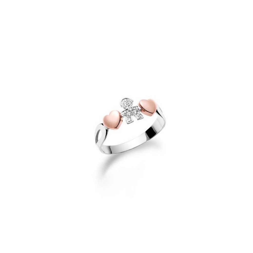 1 - Le bebè ring LBB111-14 White Gold Girocuore collection