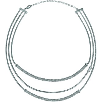 1 - Breil TJ2890 woman multi-turn necklace in steel Wrap collection