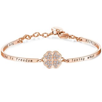 1 - Bracciale Brosway BHK159 in acciaio Oro rosa con Swarovski collezione Chakra