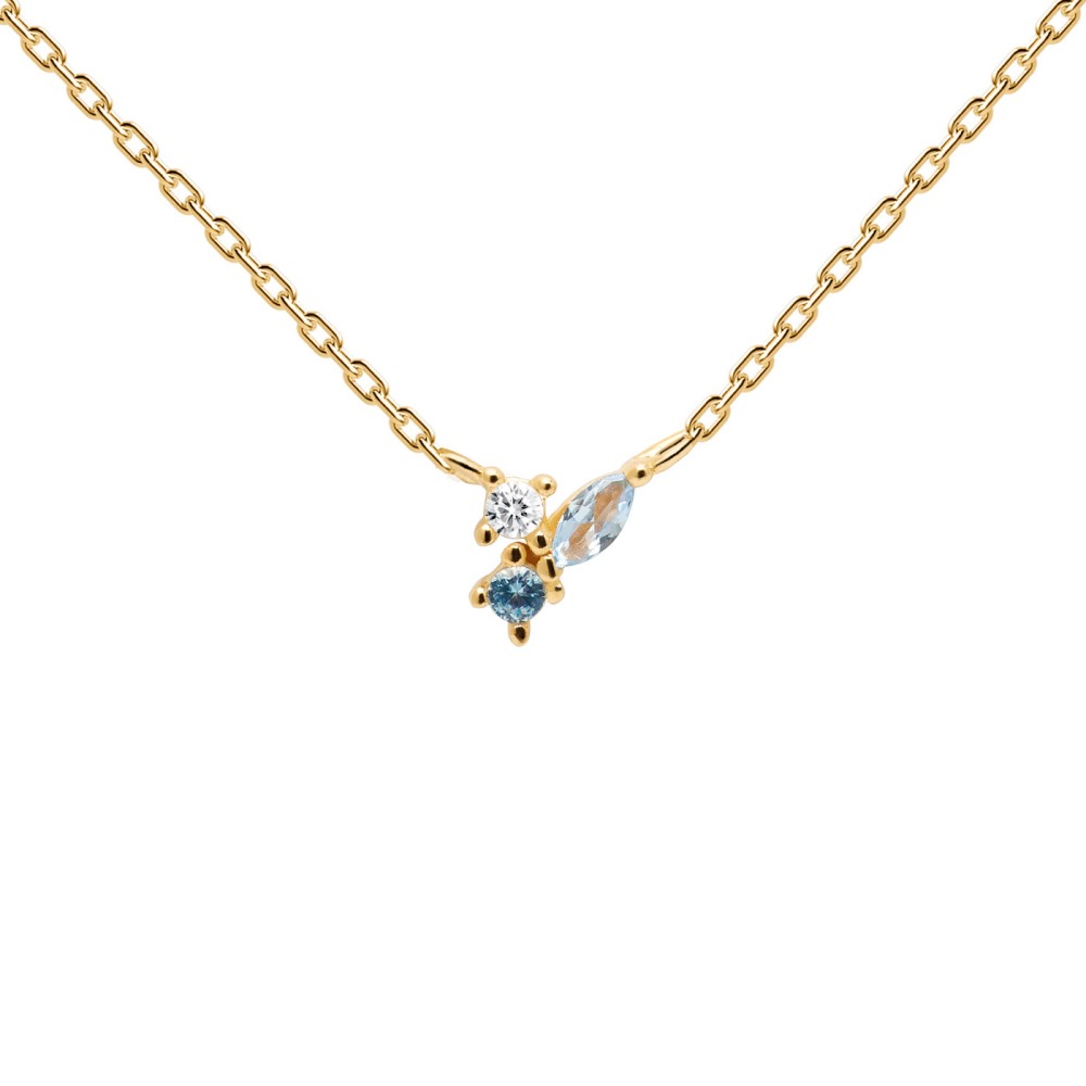 1 - Collana PD PAOLA CO01-176-U Argento 925 placcatura Oro collezione Atelier Midnight Blue