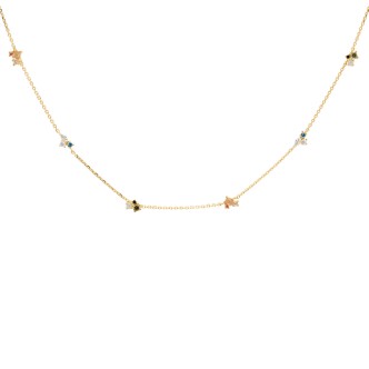 1 - PD PAOLA necklace CO01-179-U 925 silver, gold plating, Atelier La Palette collection