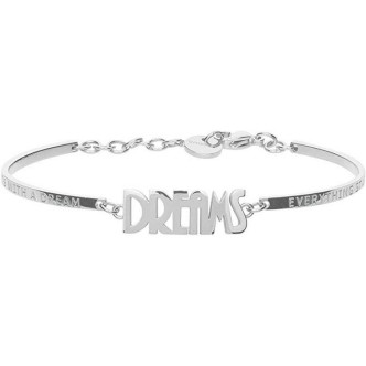 1 - Bracciale Brosway BHK236 in acciaio con scritta Dreams collezione Chakra.