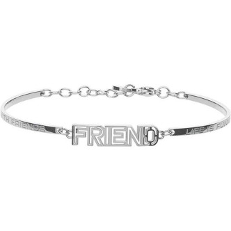 1 - Bracciale Brosway BHK234 in acciaio con scritta Friend collezione Chakra.