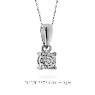 1 - Collana Donna Oro Punto Luce DHPL2373.006 Oro Bianco con diamante collezione Stelle