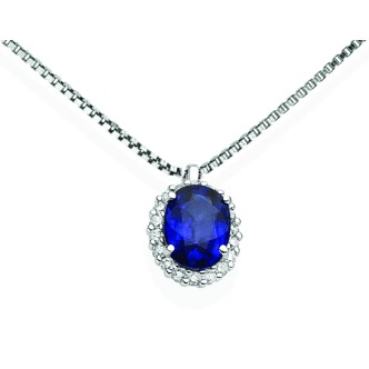 1 - Sapphire Woman Necklace Gold DHPZ7877.006 18Kt Gold with diamonds Rainbow collection