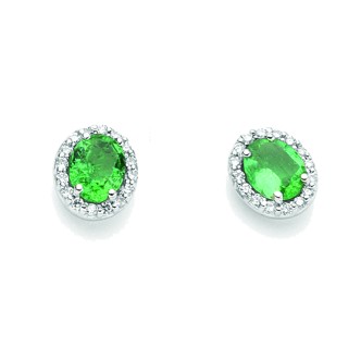 1 - Women's Emerald Gold Earrings DHOE7878.011 18Kt Gold Rainbow collection