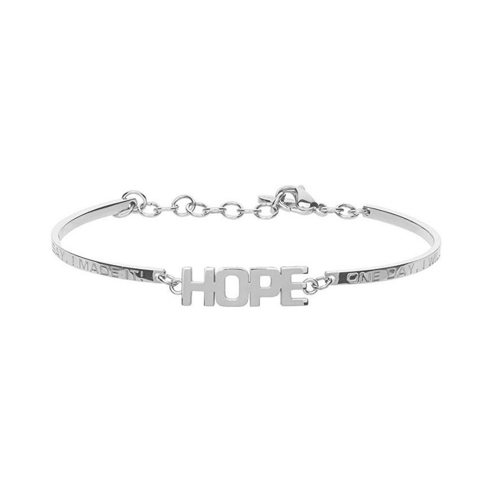 1 - Bracciale Brosway BHK240 in acciaio con scritta Hope collezione Chakra