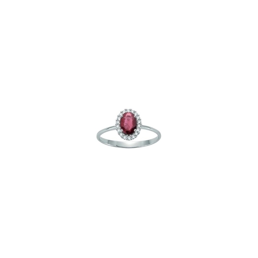 1 - DonnaOro ruby ring DHAR7879.006 750 white gold with diamonds