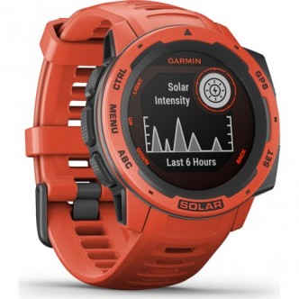 1 - Garmin Solar Men's Watch 010-02293-20 Instinct Solar Flame Red