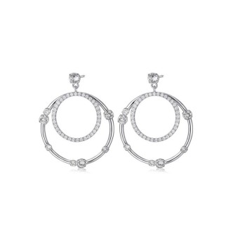 1 - Orecchini Brosway BUN21 con pavè di zirconi e cristalli Swarovski collezione Sun