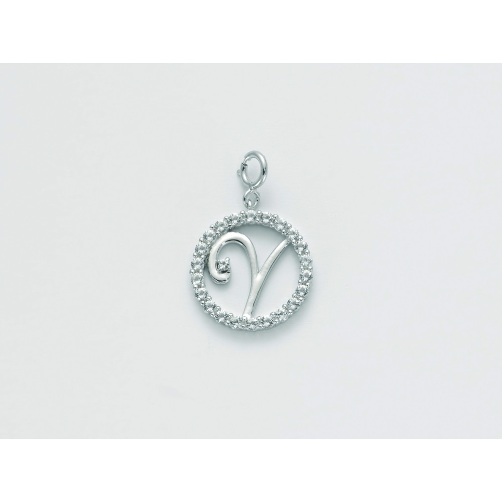 1 - Miluna woman pendant PFD857-V 925 silver with topazes from the Natural Brio collection