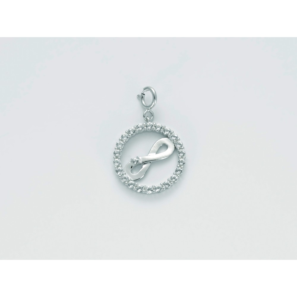 1 - Miluna woman pendant PFD860 925 silver with topazes from the Natural Brio collection