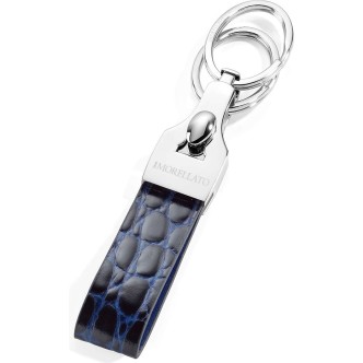 1 - Morellato man keyring SU0617 steel and leather