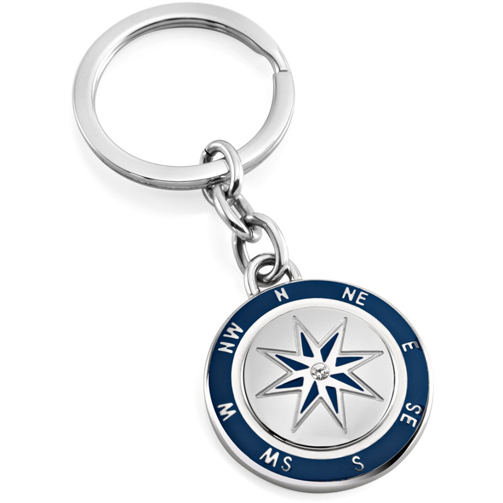 1 - Wind rose keychain man Morellato SU3014 steel Wind Blue collection