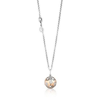 1 - Chiama Angeli Roberto Giannotti SFA101 necklace in rosy silver with zircons and angel Charm