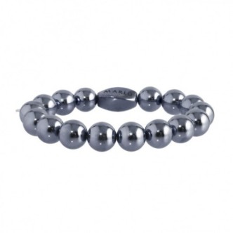 1 - Bracciale Pepite donna Marlù 18BR070E-10 Ematite collezione Basi